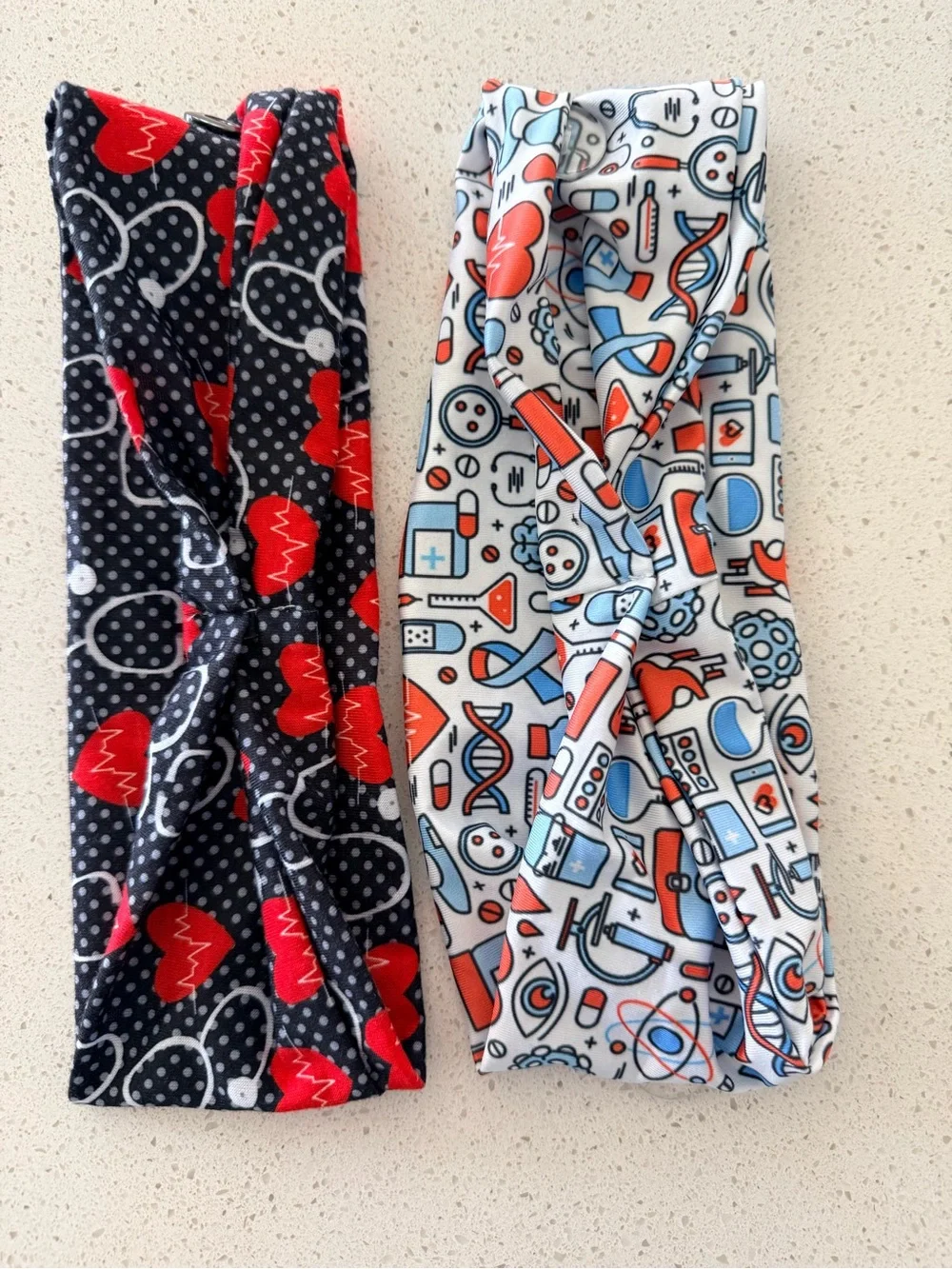 Women Soft Twist Nursing Headbands with Buttons for Ear Savers